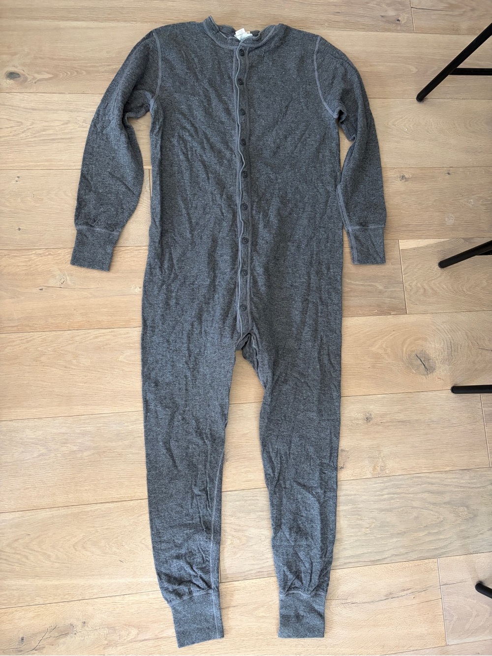 L.L.Bean wool cotton blend Two-Layer Union Suit winter cozy - size medium - Picture 2 of 12